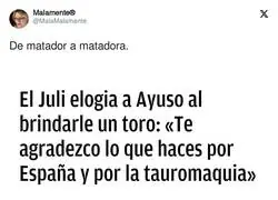 El Juli es fan de Ayuso