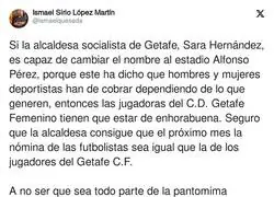 El equipo del Getafe se posiciona ideol&oacute;gicamente