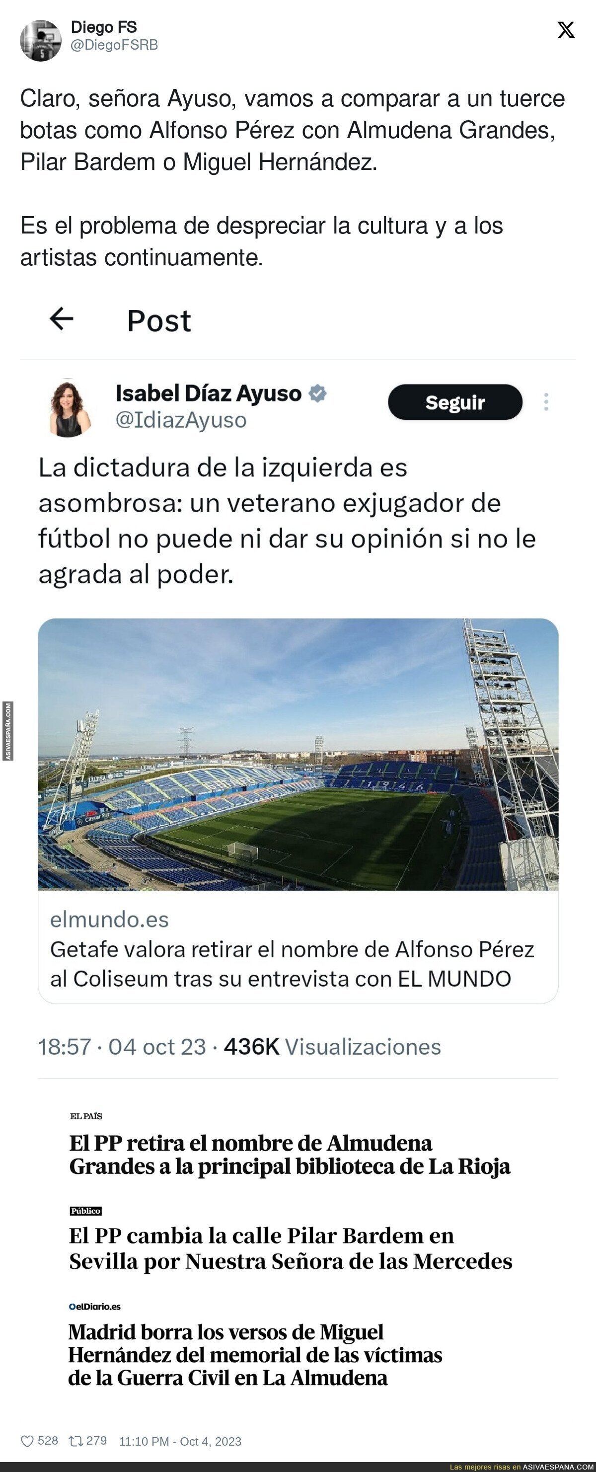 Las comparaciones absurdas de Isabel Díaz Ayuso