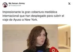 Nadie hace caso a Ayuso en Nueva York