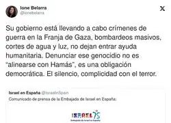 Ione Belarra tiene las ideas muy claras sobre Israel