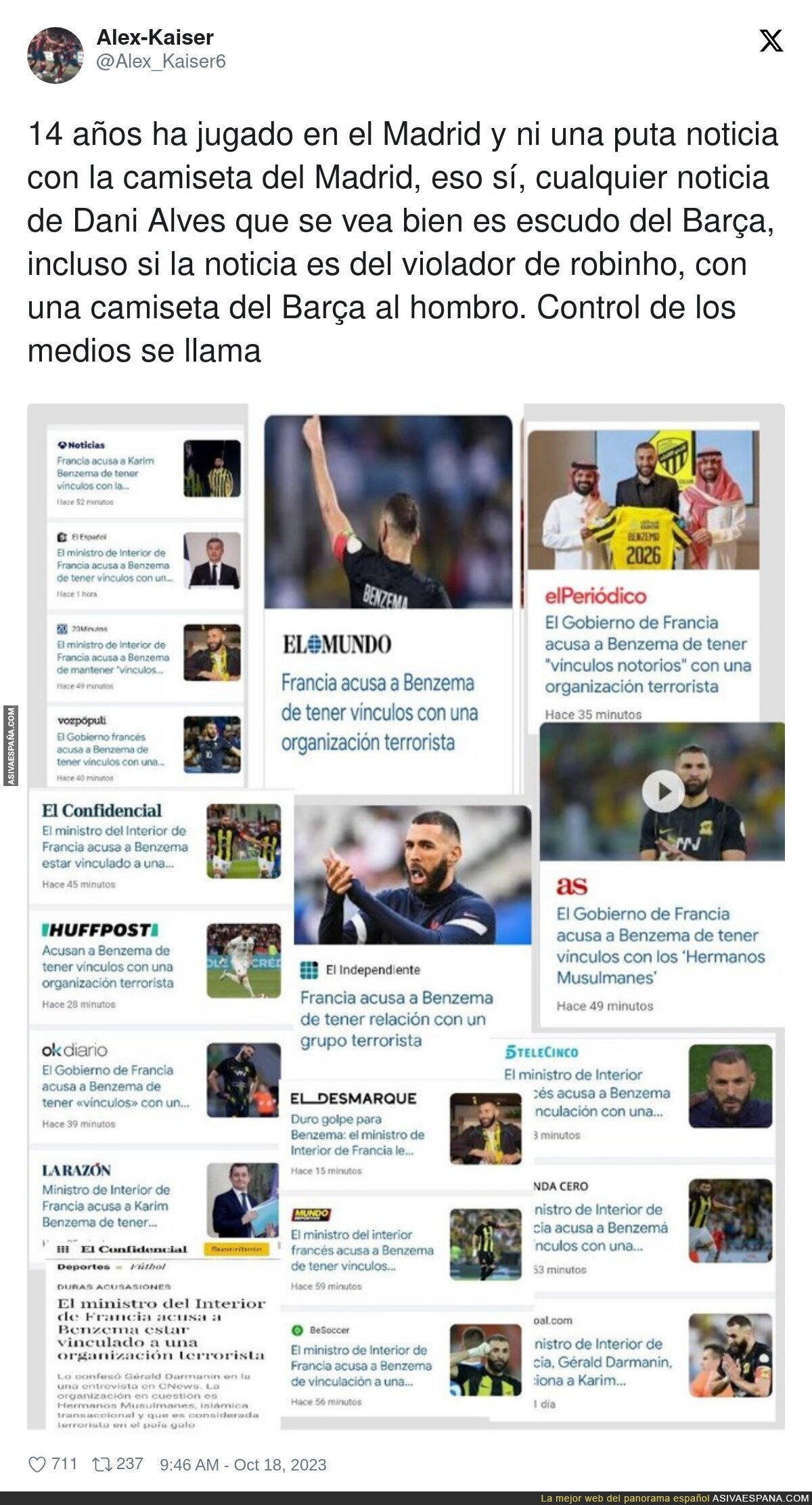 No hay fotos de Benzema con el Real Madrid