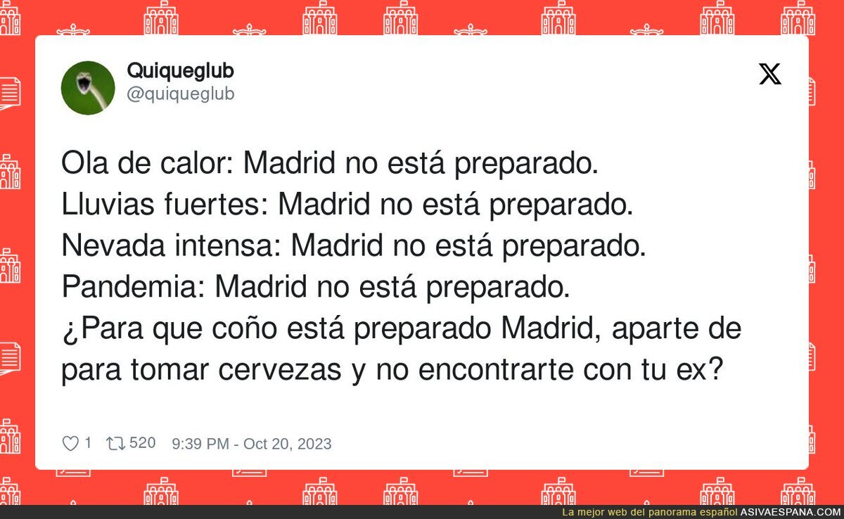 Madrid no está preparado para nada