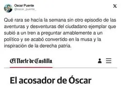 El acosador de &Oacute;scar Puente sigue haciendo de las suyas