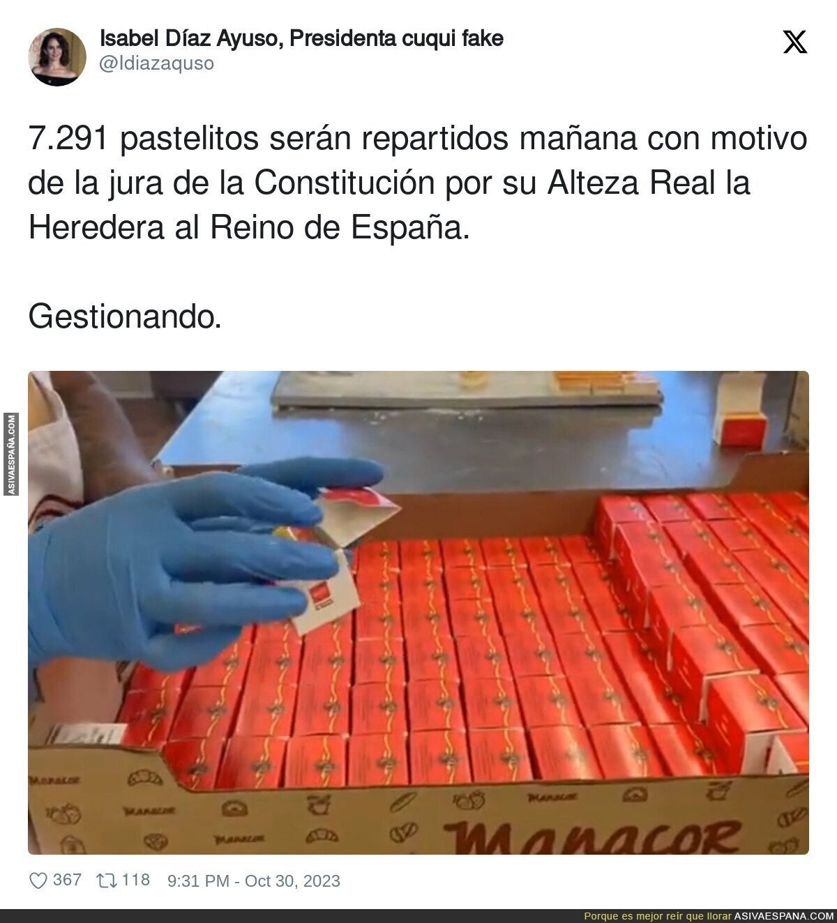 Me da que el hermano de Ayuso se ha hecho pastelero