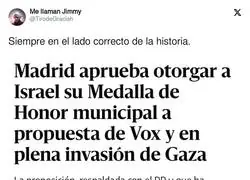 Madrid se posiciona con Israel