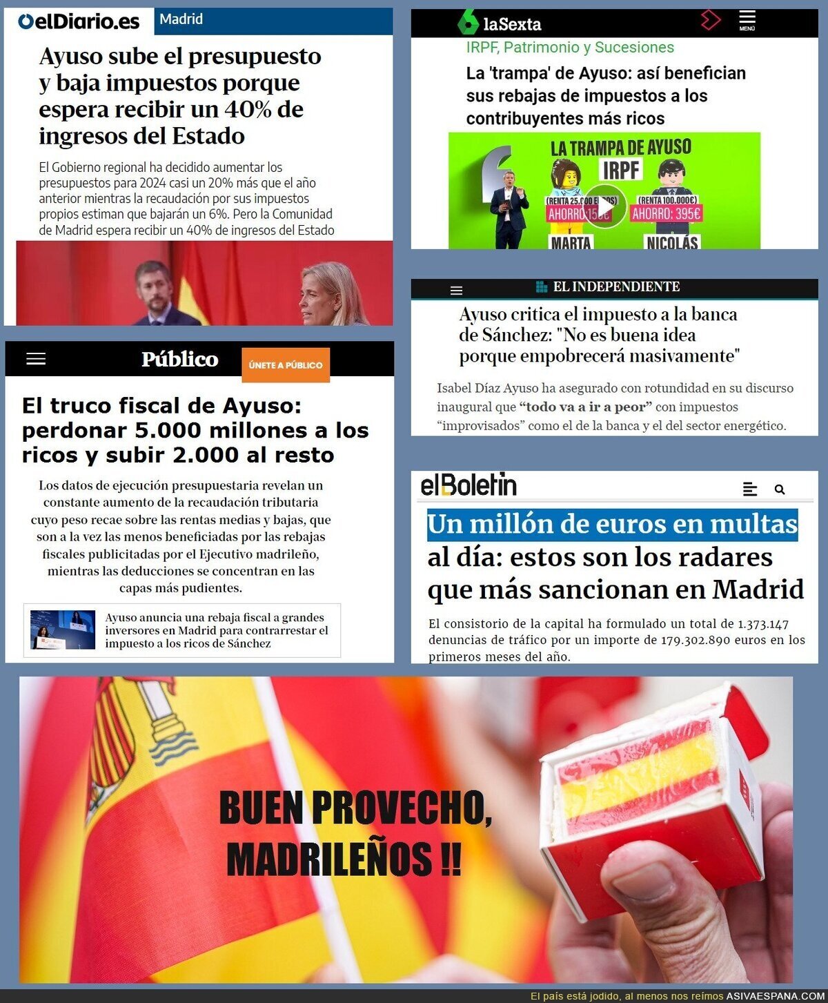 Libertad, cañas y pastelitos de España