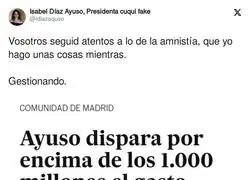 La buena gesti&oacute;n de Ayuso