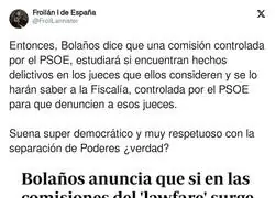 La l&oacute;gica de Bola&ntilde;os y el PSOE