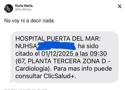Muy fuerte como est&aacute; la Sanidad en temas tan serios