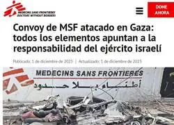 M&eacute;dicos Sin Fronteras: nuevo objetivo del ejercito israel&iacute;