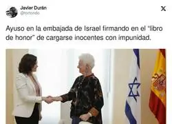 Ayuso tambi&eacute;n es c&oacute;mplice de Israel