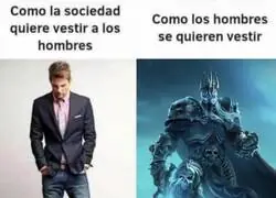 La forma de vestir de los hombres
