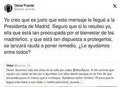 Oscar Puente recuerda a Isabel D&iacute;az Ayuso como est&aacute; un edificio en su ciudad