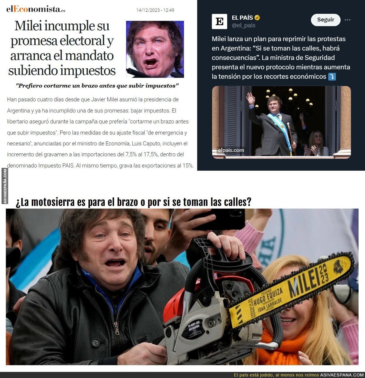 La motosierra de Milei