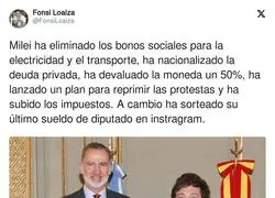 As&iacute; se las gasta Milei