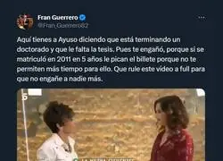 Ayuso tiene un CasiDoctorado
