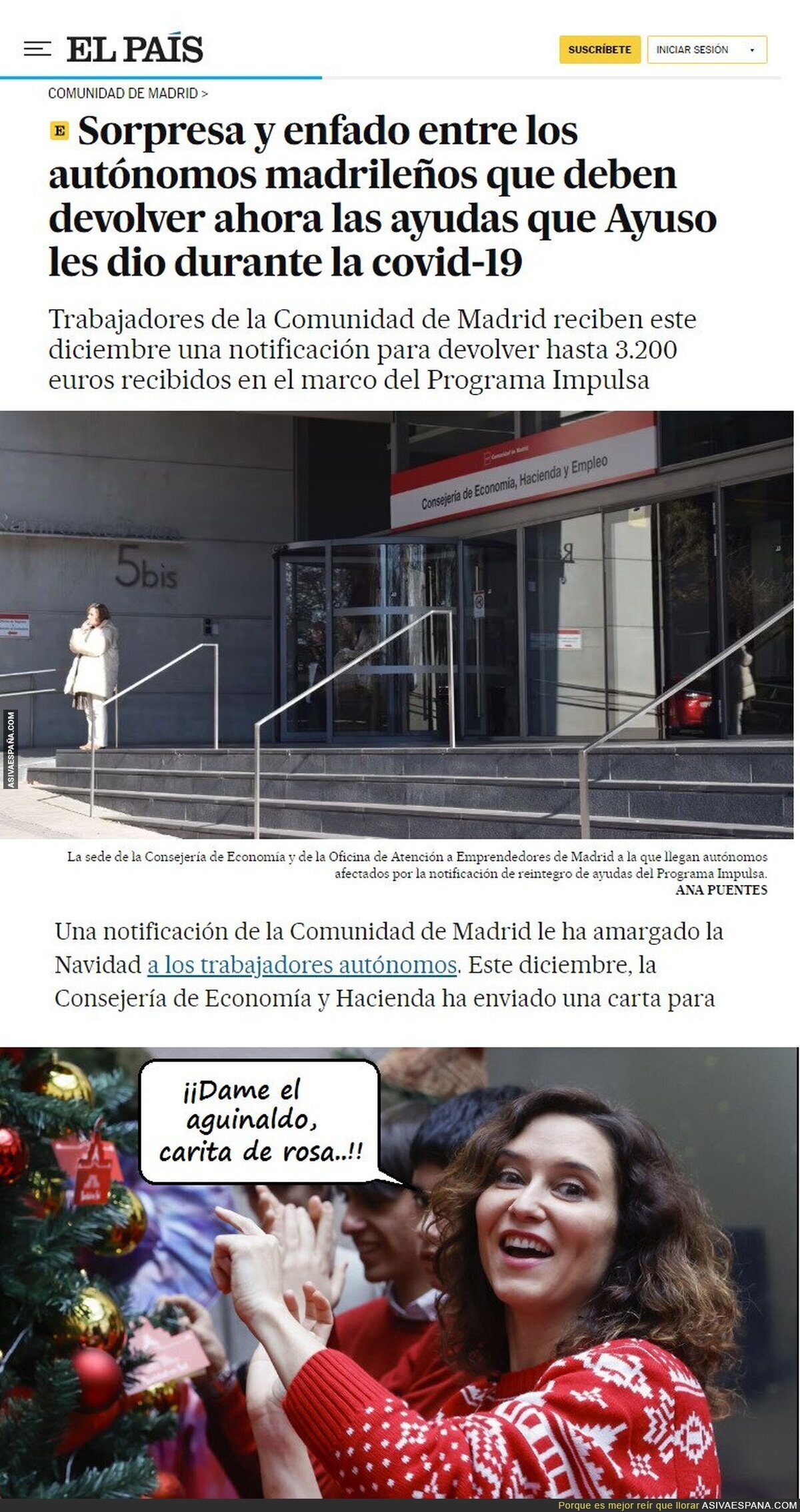 Ayuso os desea Feliz Navidad y Mucha Fruta