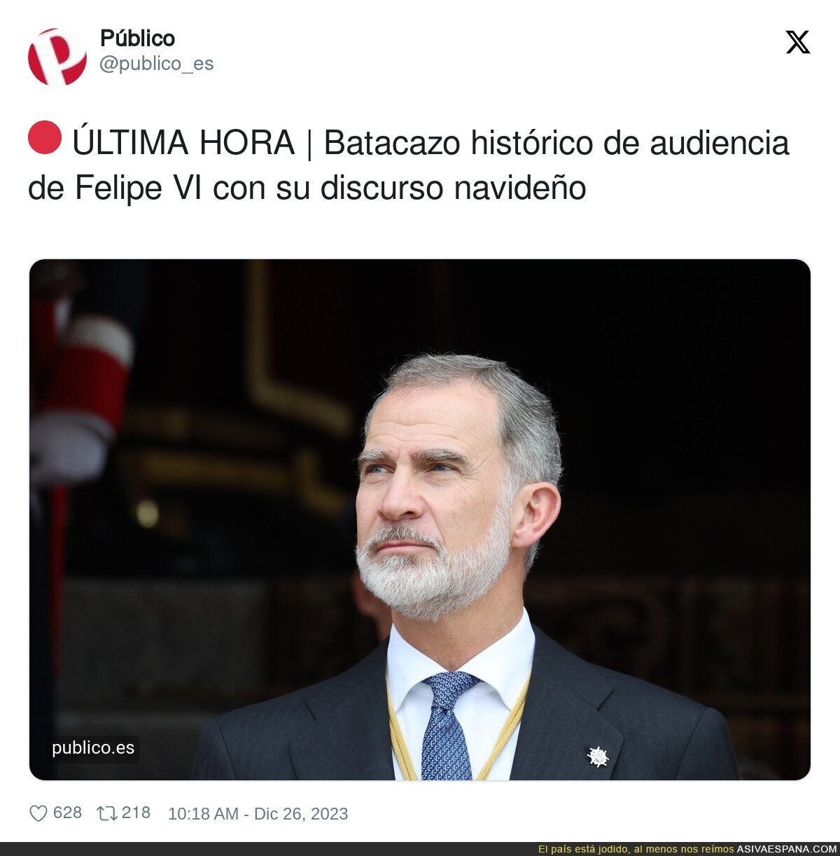 Felipe VI se la pega