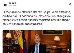El Rey Felipe VI cada vez interesa menos