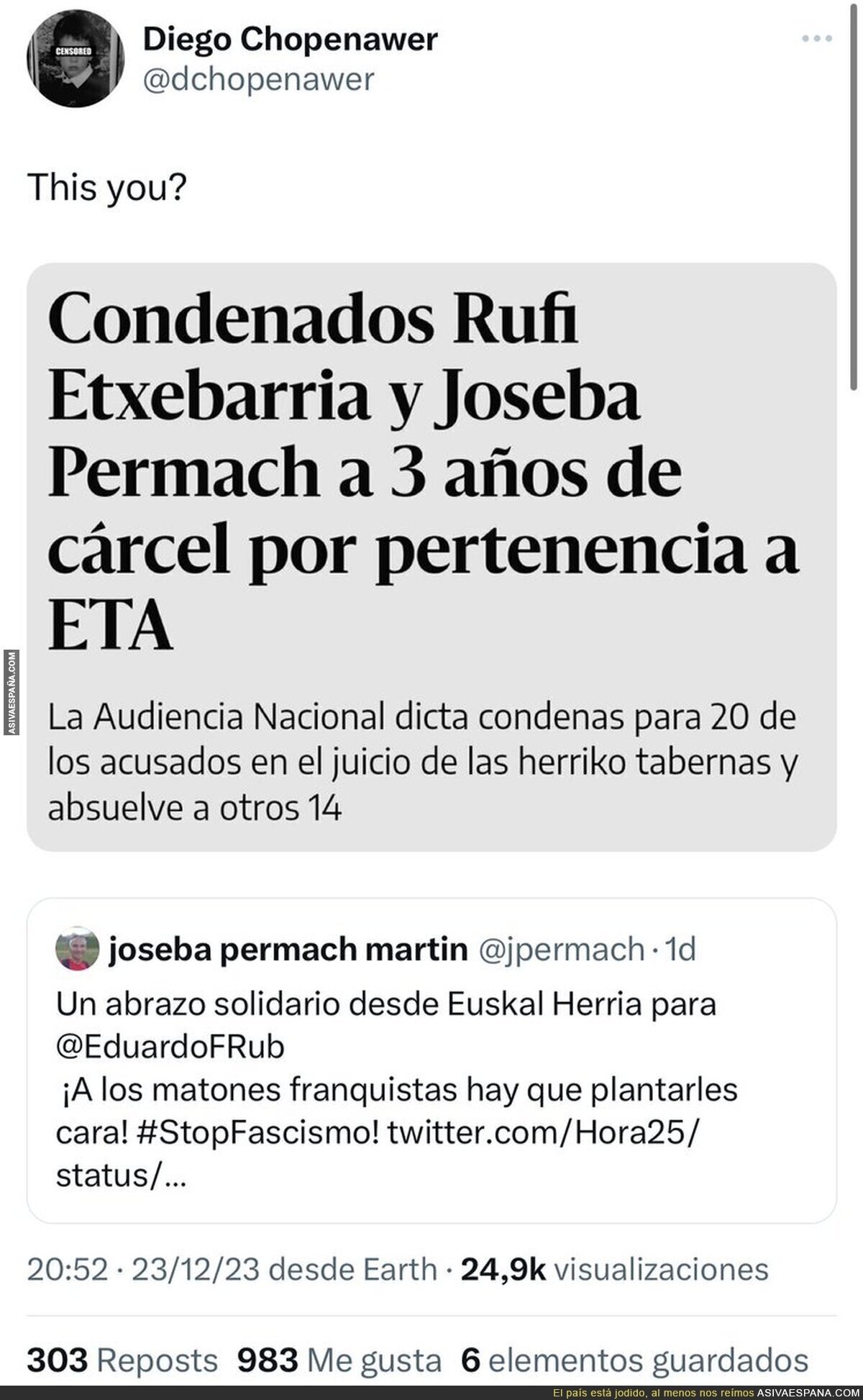 Cuidado según con que gente