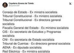 Los socialistas est&aacute;n bien enchufados