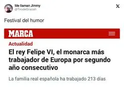 Como debe ser la vida laboral del resto de Monarqu&iacute;as...