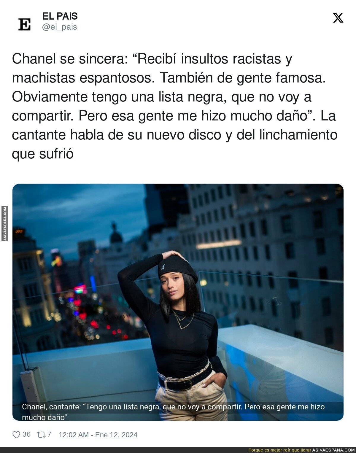 Chanel se sincera sobre el trato que recibe