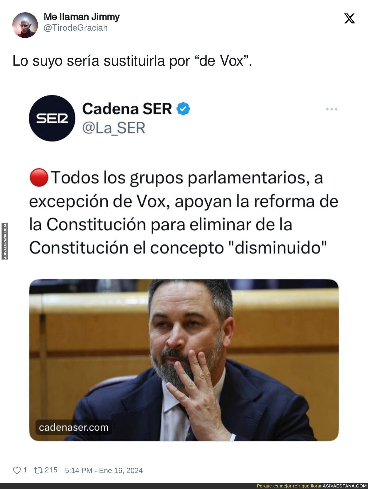 VOX sigue en el pasado