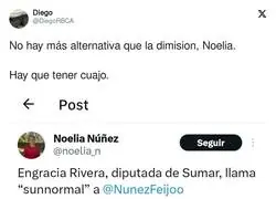 Noelia no est&aacute; mucho para hablar