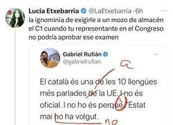 Gabriel Rufi&aacute;n queda retratado con el catal&aacute;n