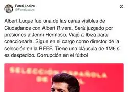 La que est&aacute; liando Albert Luque