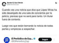 &iquest;Qu&eacute; ha pasado con L&oacute;pez Miras en un concierto?