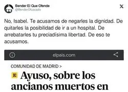 La acusaci&oacute;n principal a Isabel D&iacute;az Ayuso