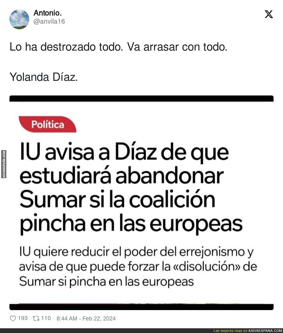 Sumar ha destrozado a toda la izquierda
