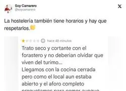 Hay que respetar los horarios