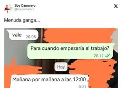 Un gran trabajo quien querr&iacute;a perd&eacute;rselo