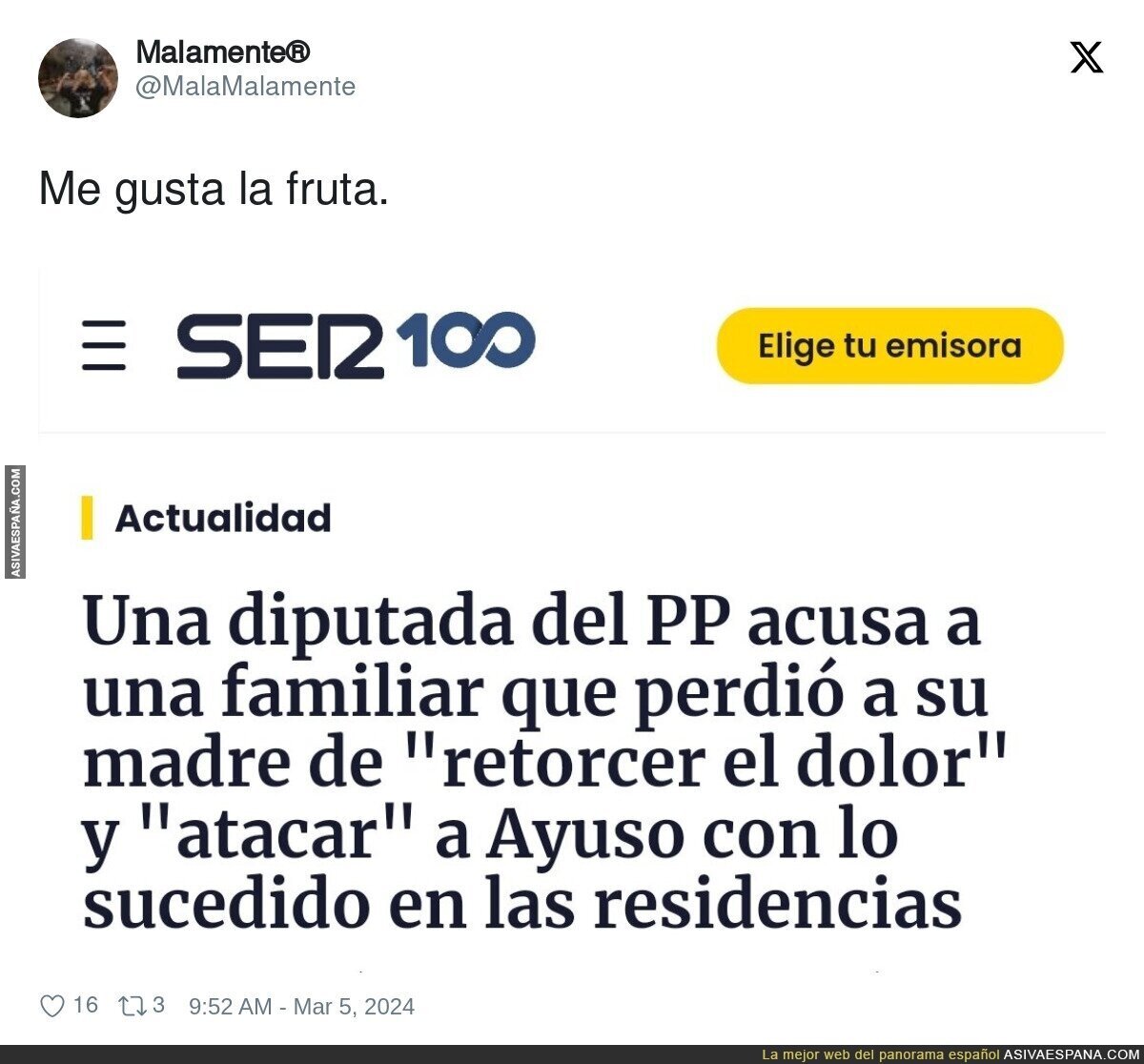 Nadie ha sufrido tanto como Ayuso