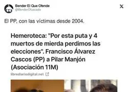 Tremendo el pasado del PP con las v&iacute;ctimas de terrorismo