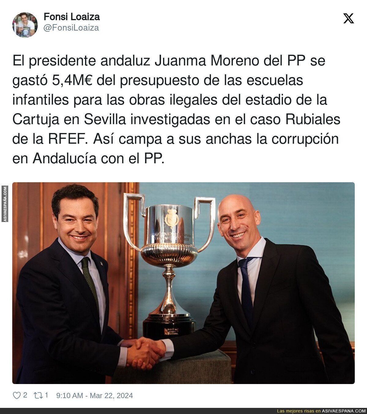 Luis Rubiales no es trigo limpio