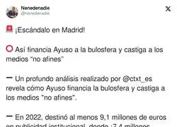 As&iacute; paga Ayuso a los medios