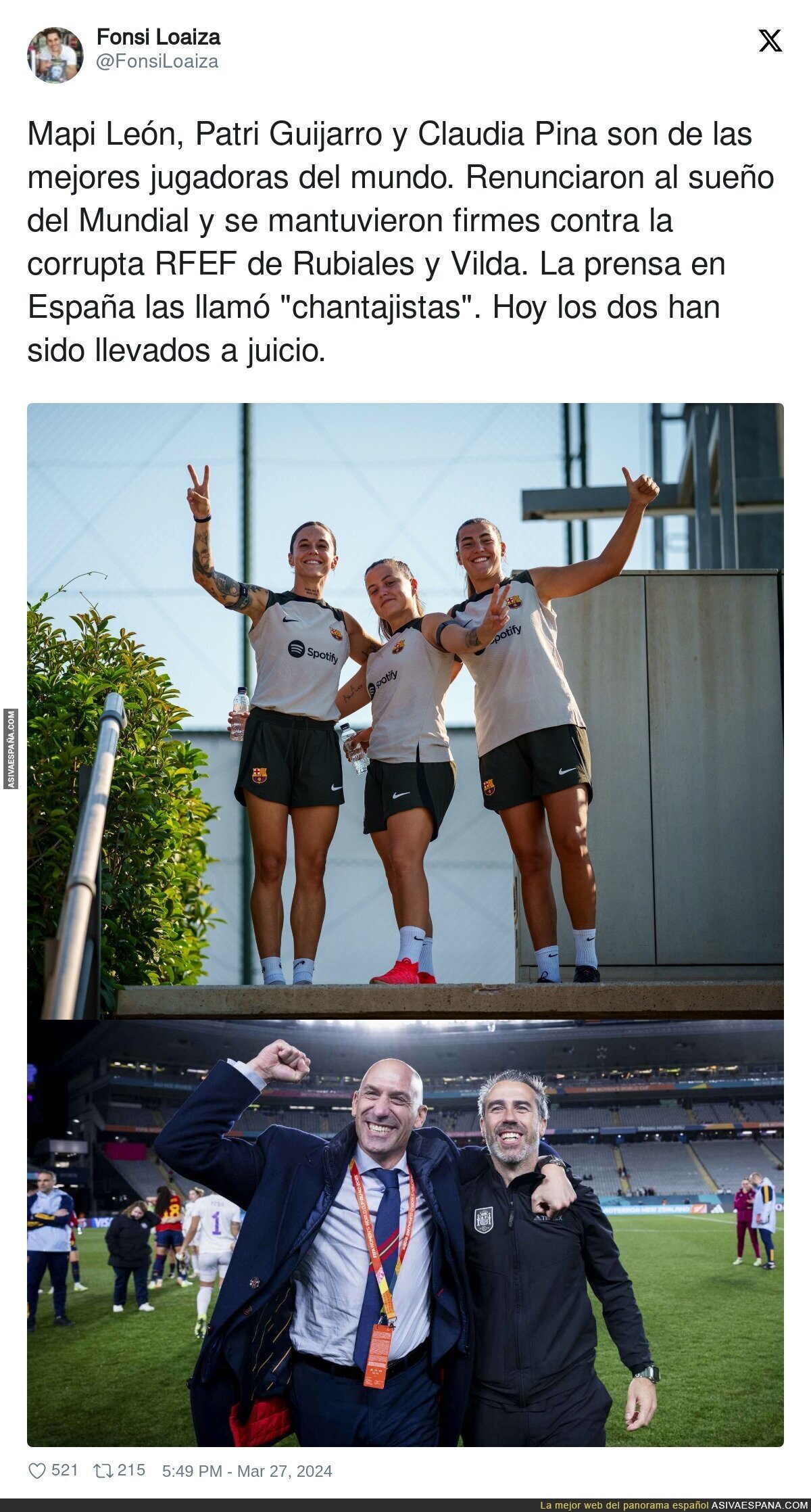 El tiempo les da la razón