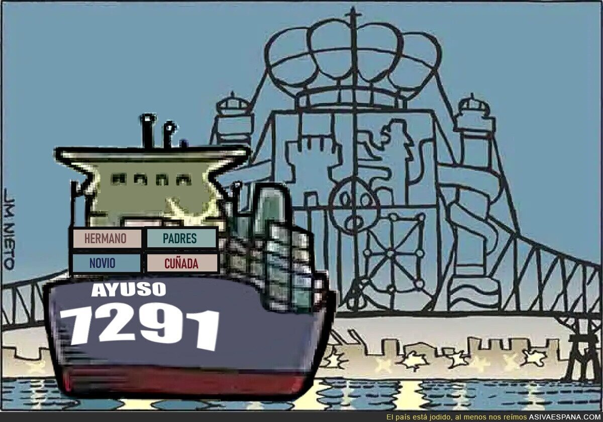 No hay carguero con capacidad para toda la porquería de Ayuso