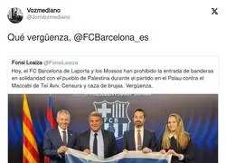 El Bar&ccedil;a de Laporta se pone al lado de Israel