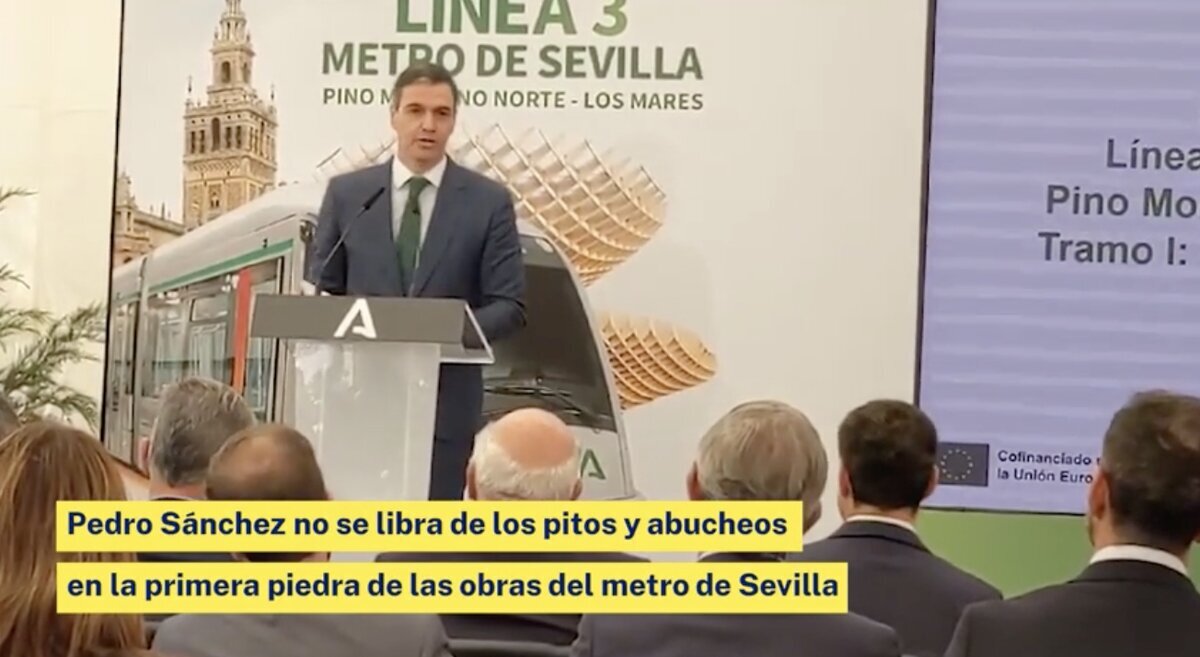 Abucheos a Pedro Sánchez durante sus declaraciones sobre vivienda en Dos Hermanas