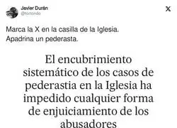 La iglesia no avanza