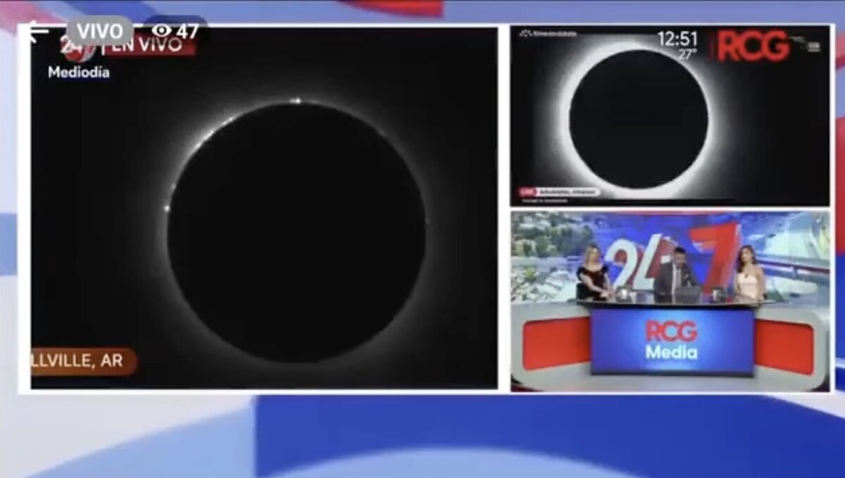 Surrealista lo que ha pasado en directo en la televisión mexicana durante el eclipse solar