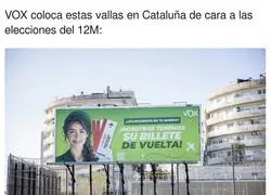 VOX la l&iacute;a en Catalu&ntilde;a con este cartel