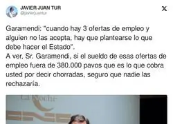 Las tonter&iacute;as que suelta Garamendi