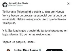 Ayuso no est&aacute; para dar lecciones en las televisiones
